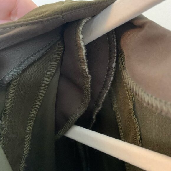 Joseph Ribkoff Vintage Olive  Green Dress Size Vintage 12 Work Wear - Picture 8 of 9